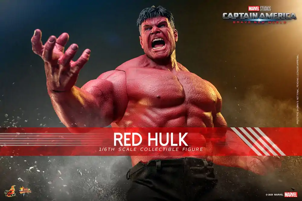 Figurină de acțiune de capodoperă Movie Masterpiece 1/6 Red Hulk 47 cm poza produsului