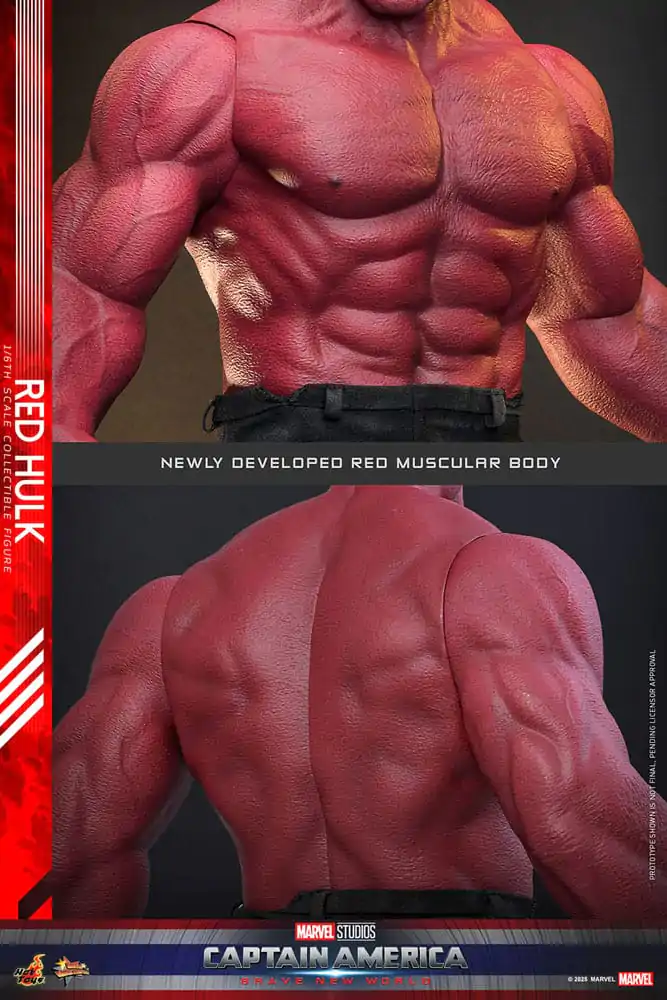 Figurină de acțiune de capodoperă Movie Masterpiece 1/6 Red Hulk 47 cm poza produsului