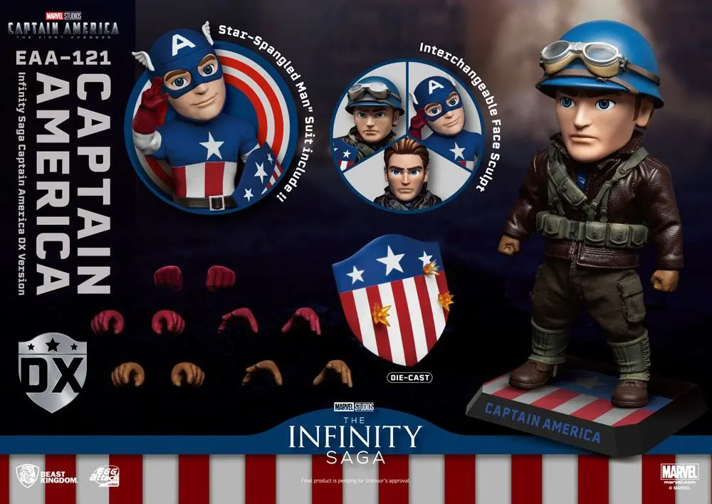 Captain America: The First Avenger Egg Attack Action figurină de acțiune Captain America DX Version 17 cm poza produsului