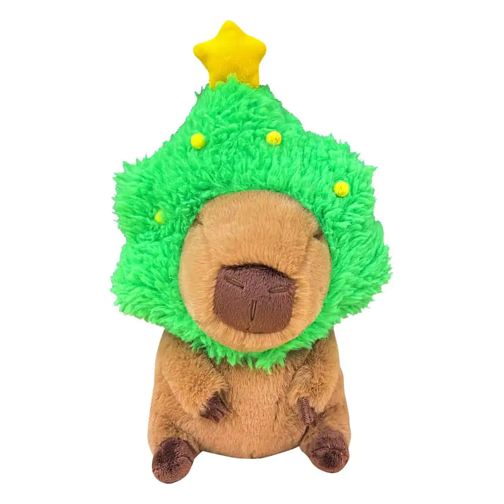 Figurina de plus Capybara Capybara cu Brad de Craciun 32 cm poza produsului