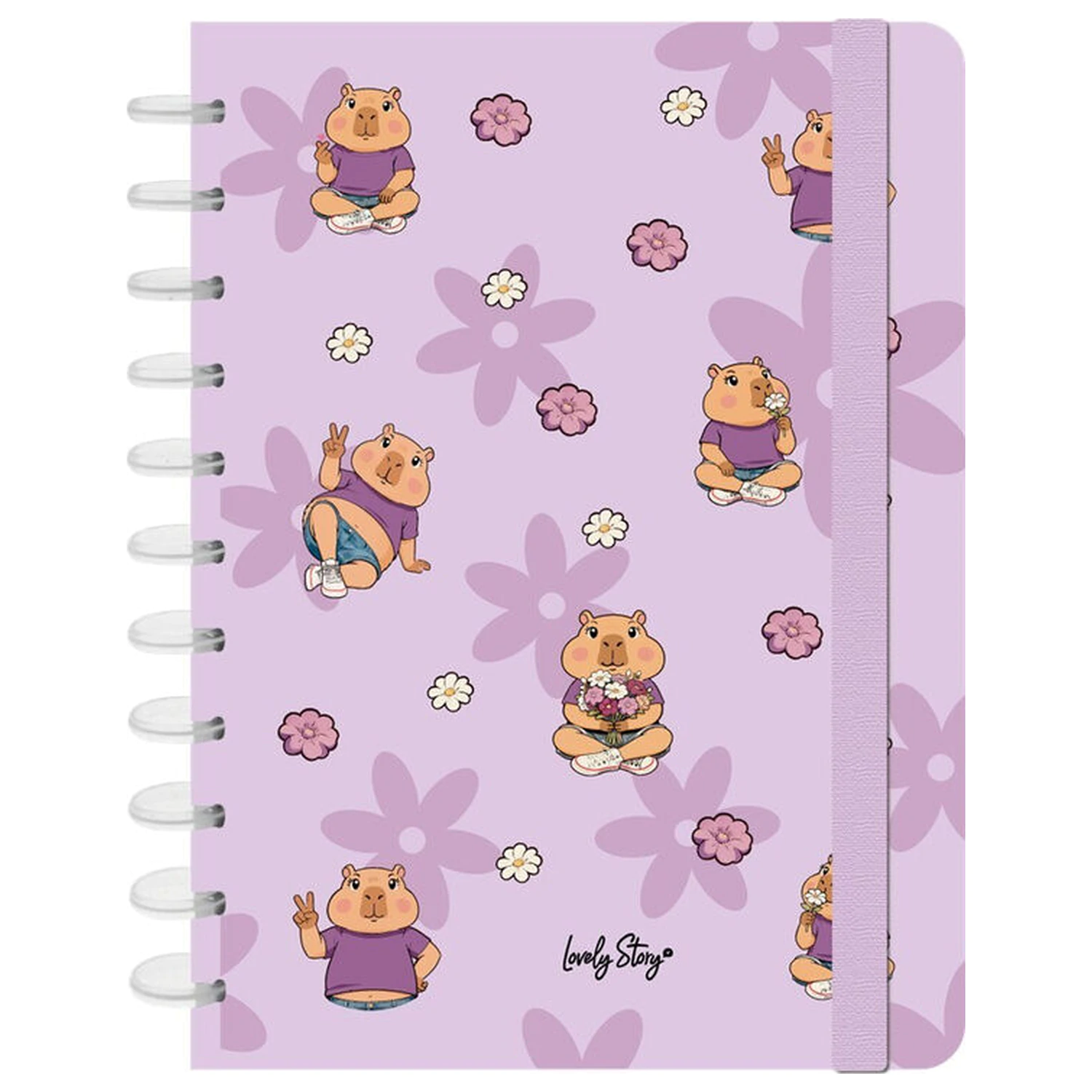 Caiet Capybara Flower A4 poza produsului
