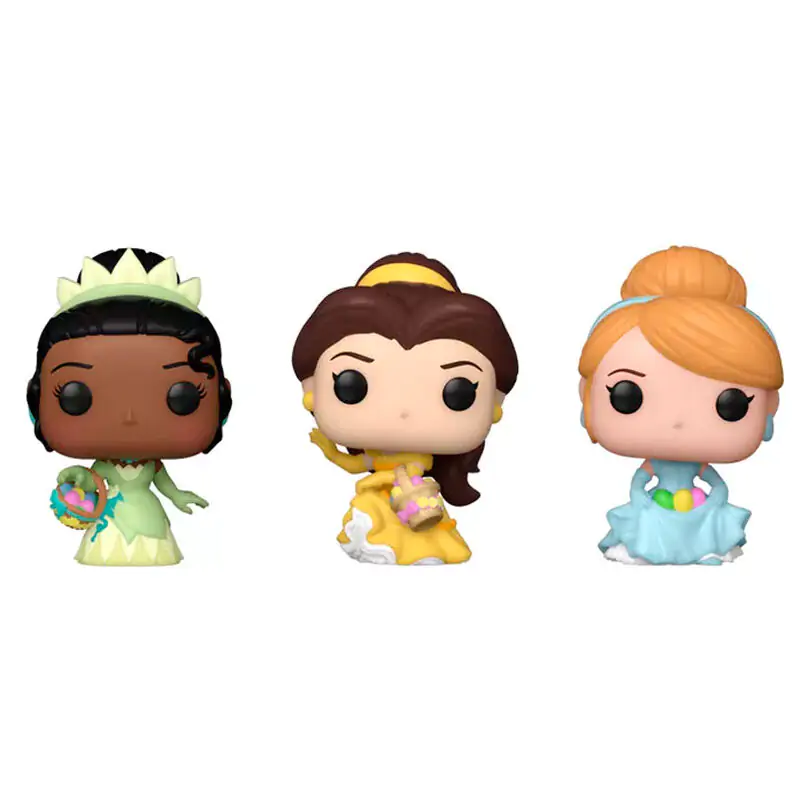 Carrot Pocket POP blister 3 figurine Disney Princess Cinderella Tiana Bella poza produsului