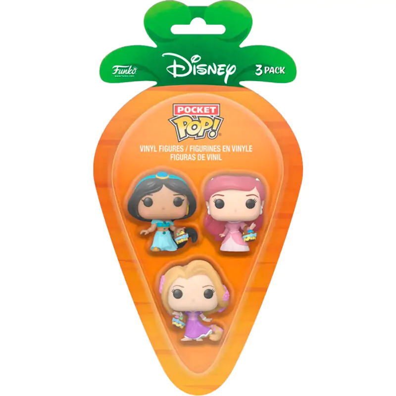 Carrot Pocket POP blister 3 figurine Disney Princess Rapunzel Ariel Jasmin poza produsului