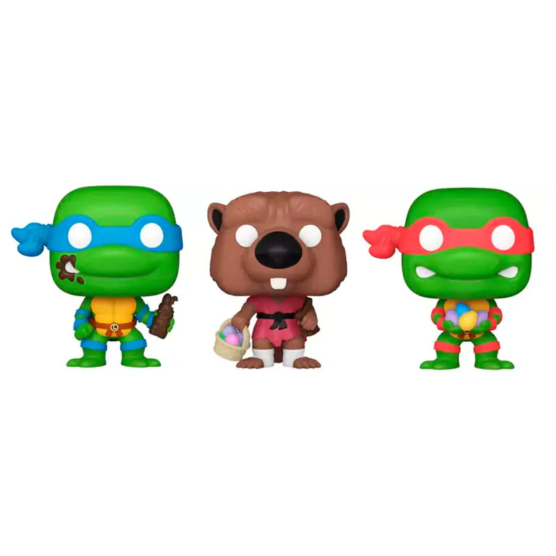 Carrot Pocket POP blister 3 figurine Ninja Turtles Splinter Leonardo Raphael poza produsului