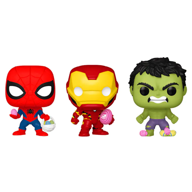 Carrot Pocket POP blister 3 figurine Marvel Spiderman Hulk Iron Man poza produsului