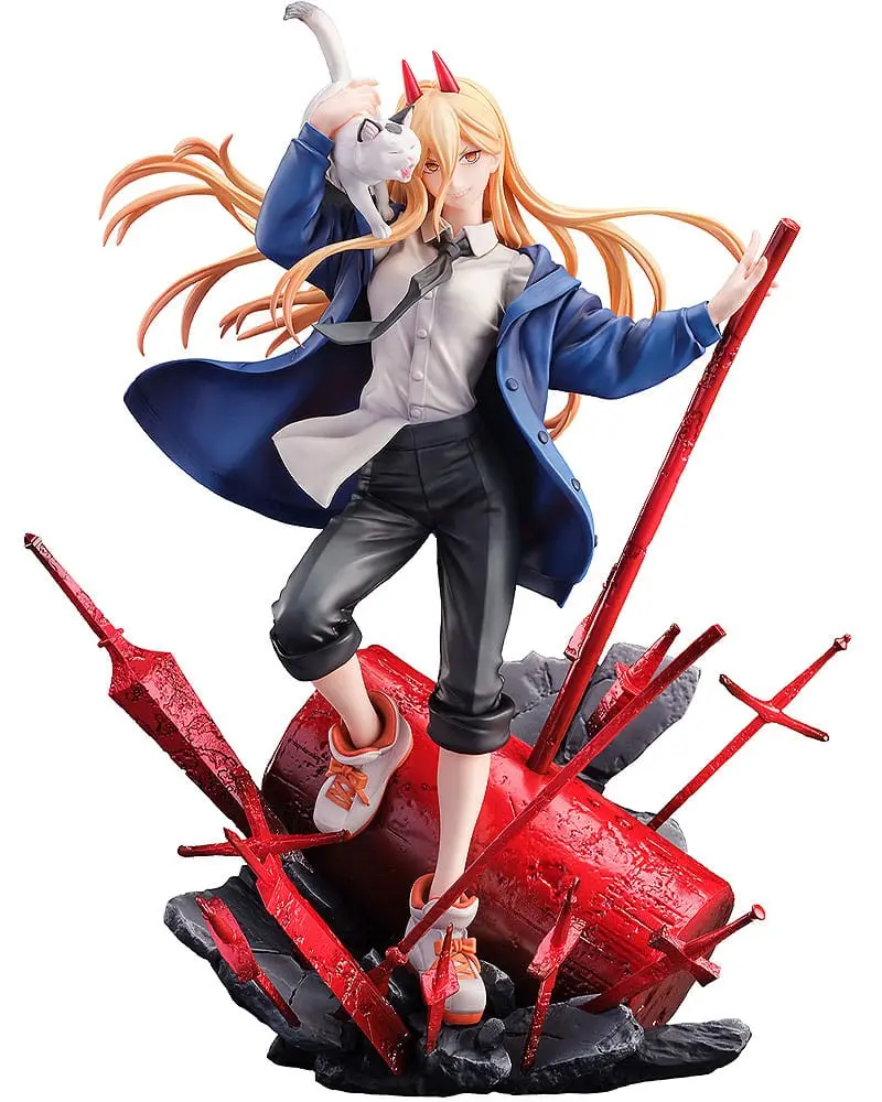 Statuie Chainsaw Man 1/7 Power & Meowy 28 cm poza produsului