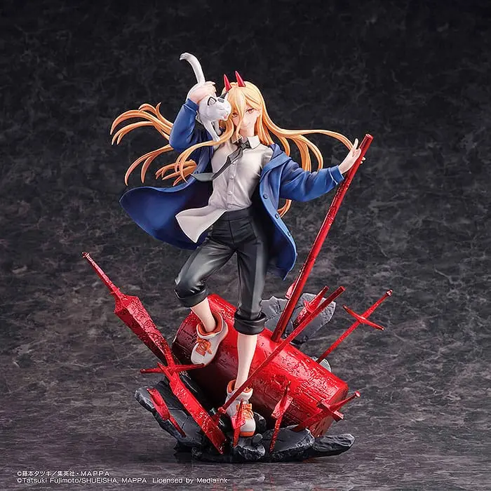 Statuie Chainsaw Man 1/7 Power & Meowy 28 cm poza produsului