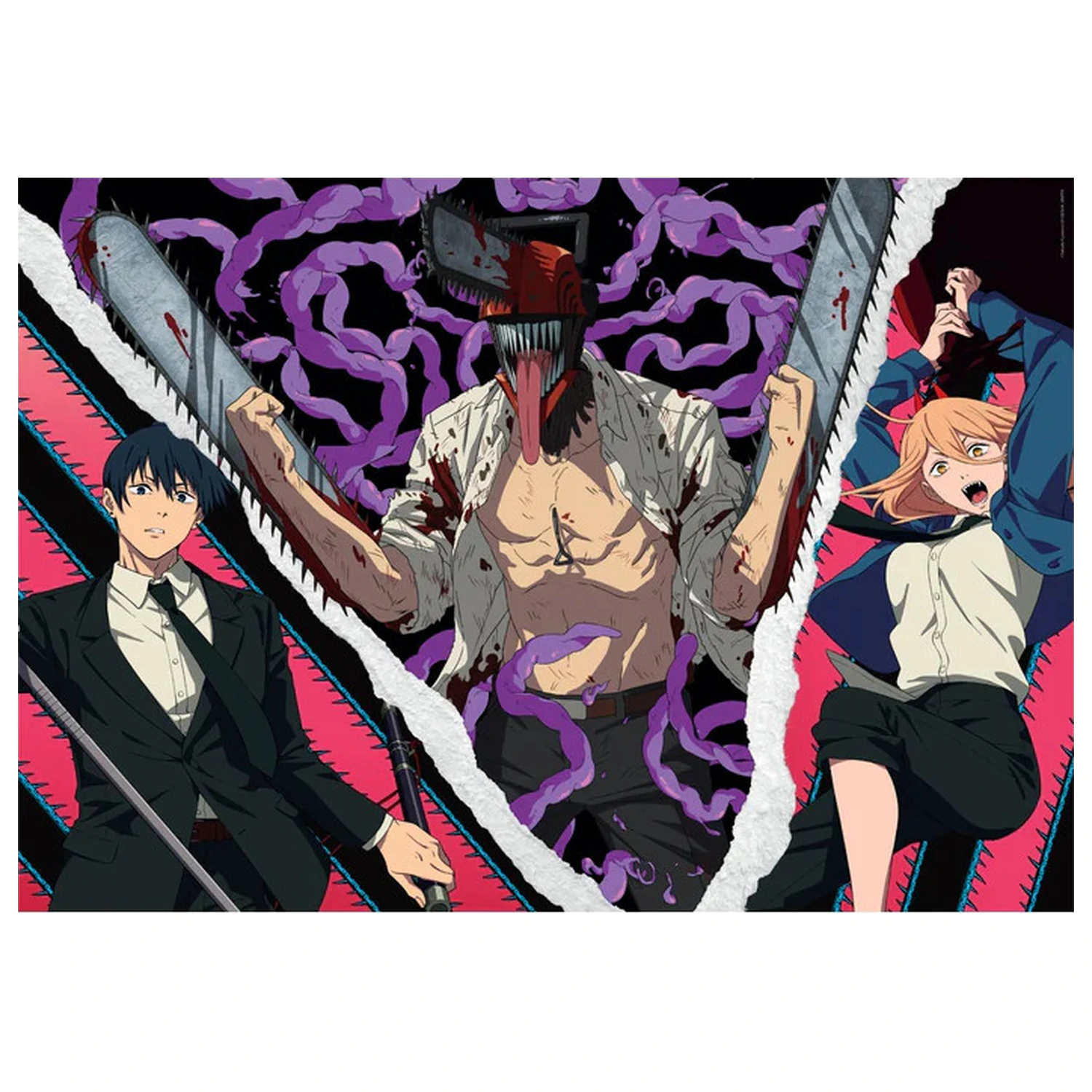 Chainsaw Man Demon Ripper puzzle cub 500 piese poza produsului
