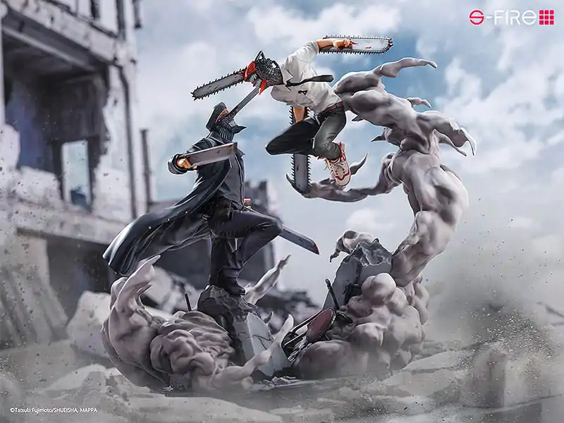 Chainsaw Man Statuie Figurina Super Situation Chainsaw Man vs. Samurai Sword 26 cm poza produsului