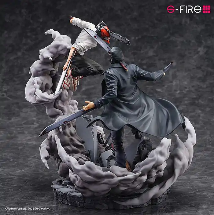 Chainsaw Man Statuie Figurina Super Situation Chainsaw Man vs. Samurai Sword 26 cm poza produsului