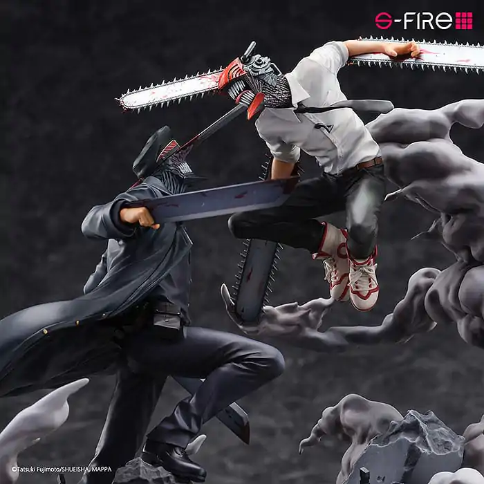 Chainsaw Man Statuie Figurina Super Situation Chainsaw Man vs. Samurai Sword 26 cm poza produsului