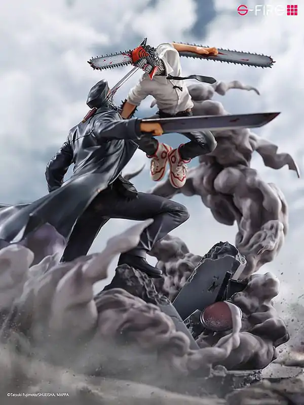 Chainsaw Man Statuie Figurina Super Situation Chainsaw Man vs. Samurai Sword 26 cm poza produsului