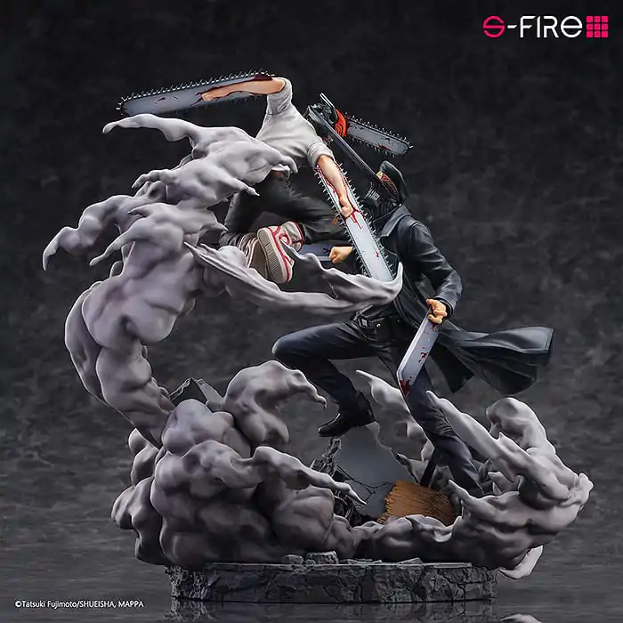 Chainsaw Man Statuie Figurina Super Situation Chainsaw Man vs. Samurai Sword 26 cm poza produsului