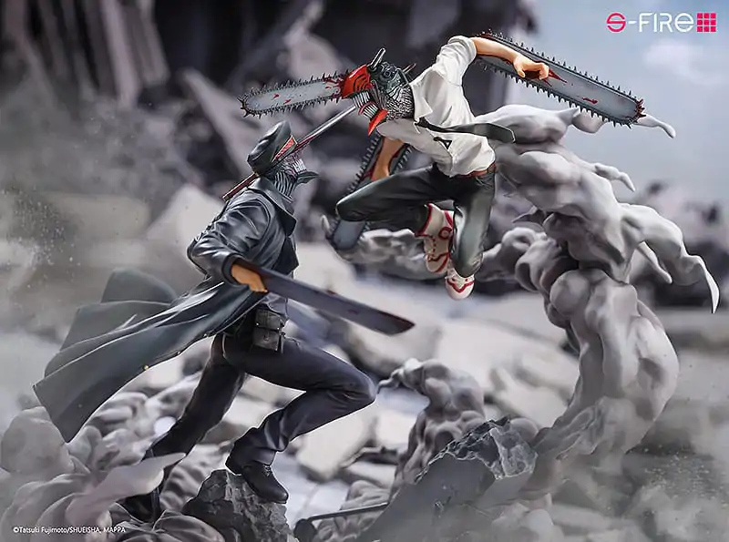 Chainsaw Man Statuie Figurina Super Situation Chainsaw Man vs. Samurai Sword 26 cm poza produsului