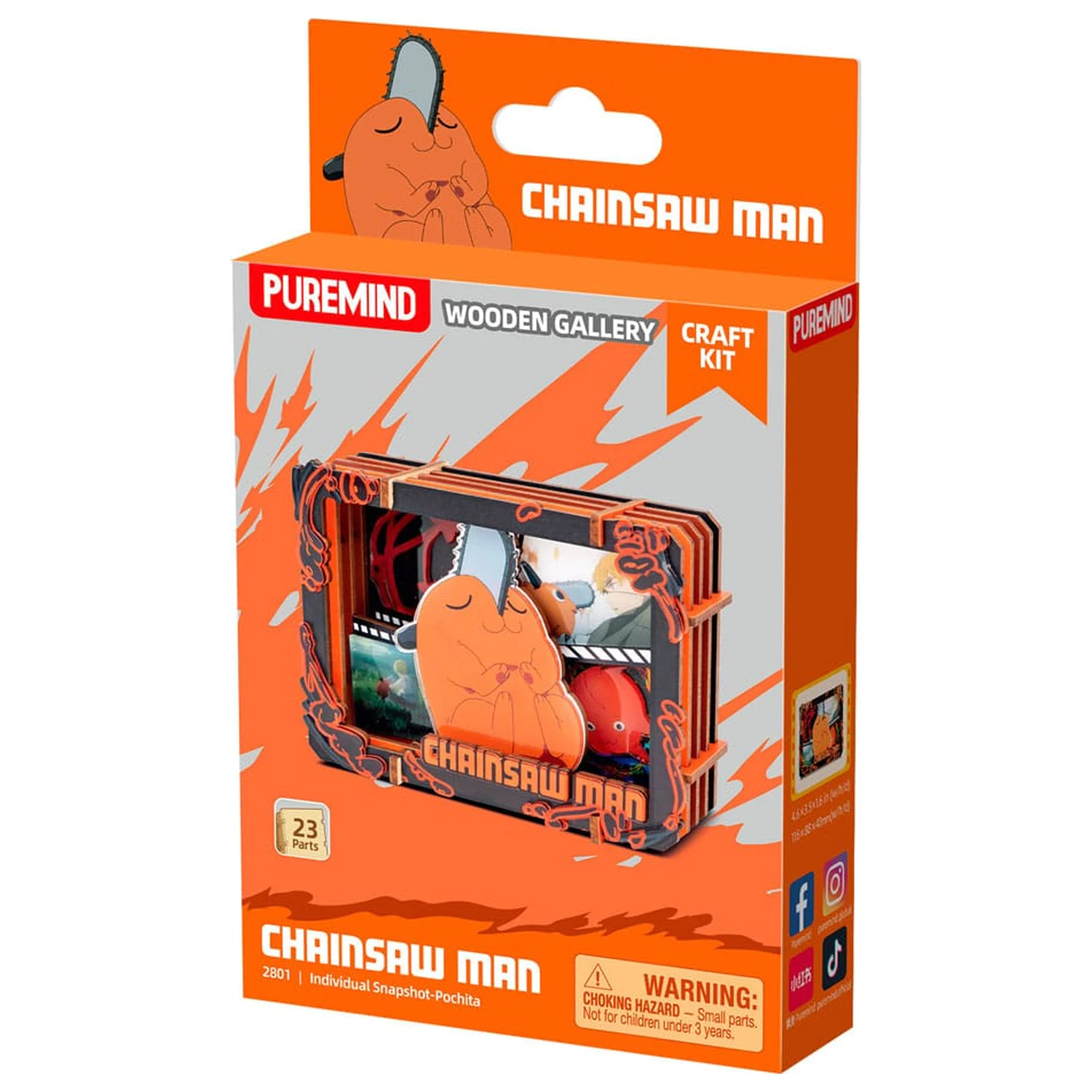 Chainsaw Man Kit model galerie de lemn (S) Pochita poza produsului