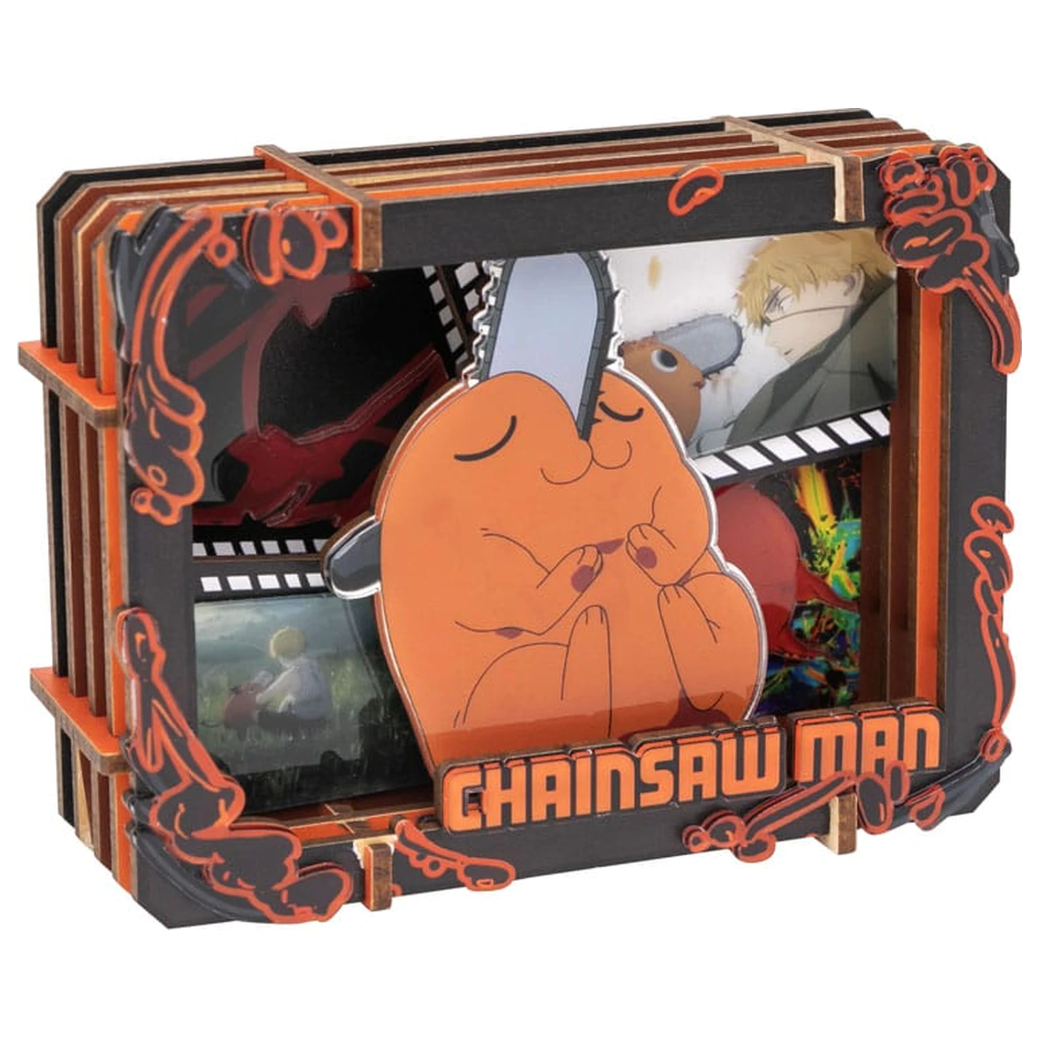 Chainsaw Man Kit model galerie de lemn (S) Pochita poza produsului