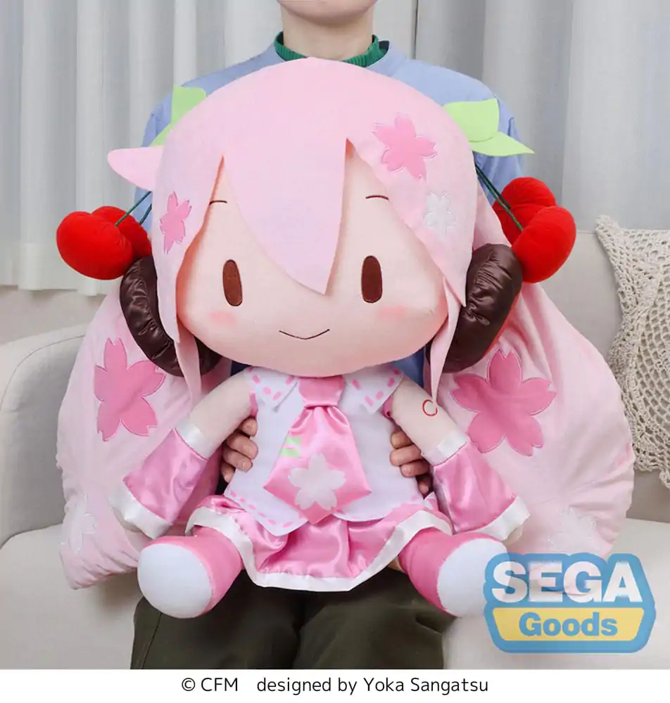 Character Vocal Series 01: Hatsune Miku Fuwa Petit Figurina de pluș Sakura Miku Dodeka Jumbo 50 cm poza produsului