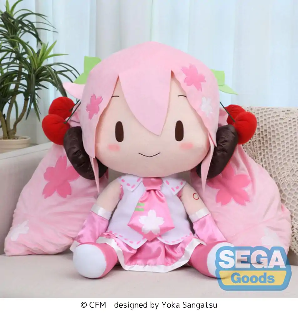 Character Vocal Series 01: Hatsune Miku Fuwa Petit Figurina de pluș Sakura Miku Dodeka Jumbo 50 cm poza produsului