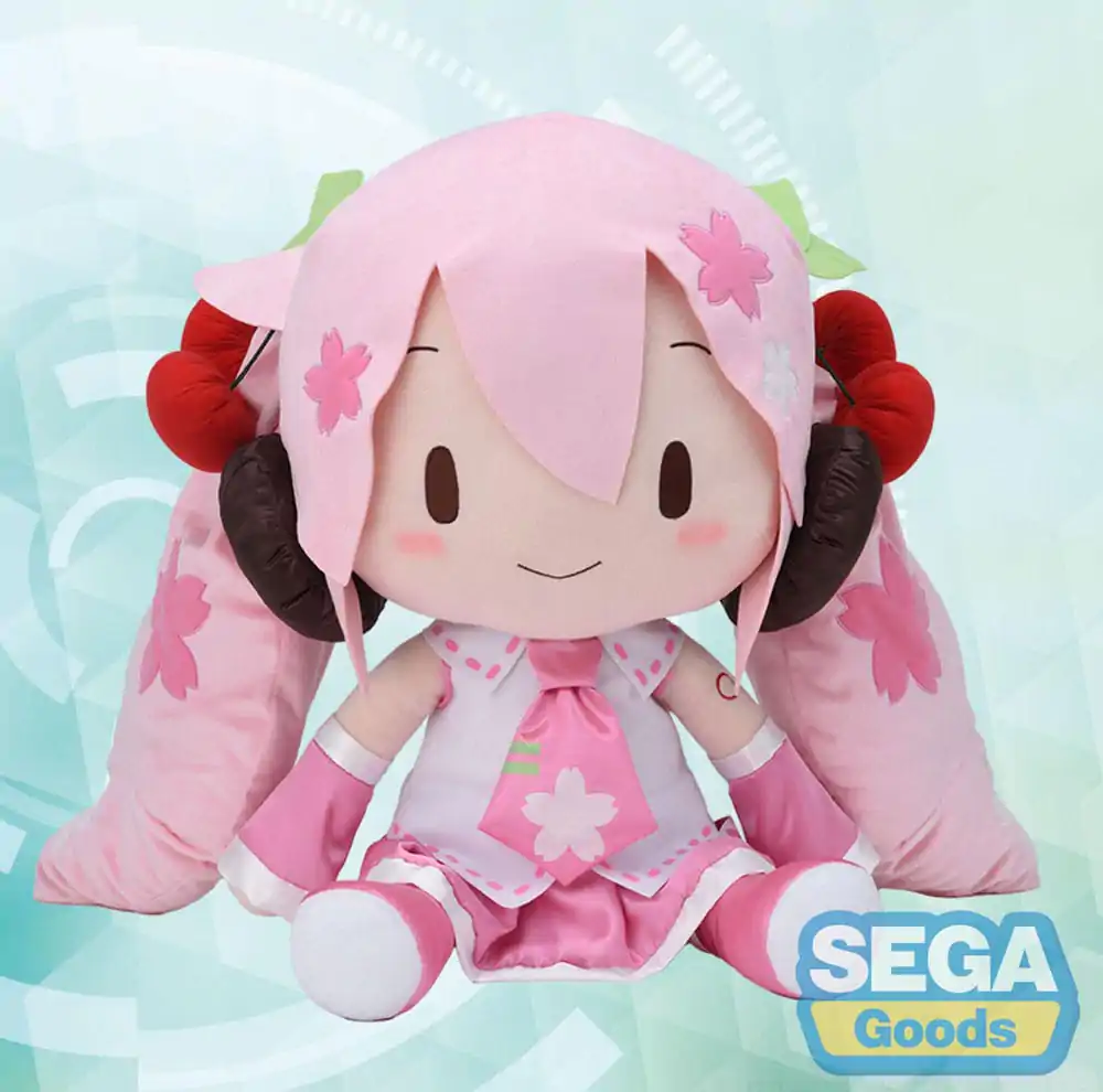 Character Vocal Series 01: Hatsune Miku Fuwa Petit Figurina de pluș Sakura Miku Dodeka Jumbo 50 cm poza produsului