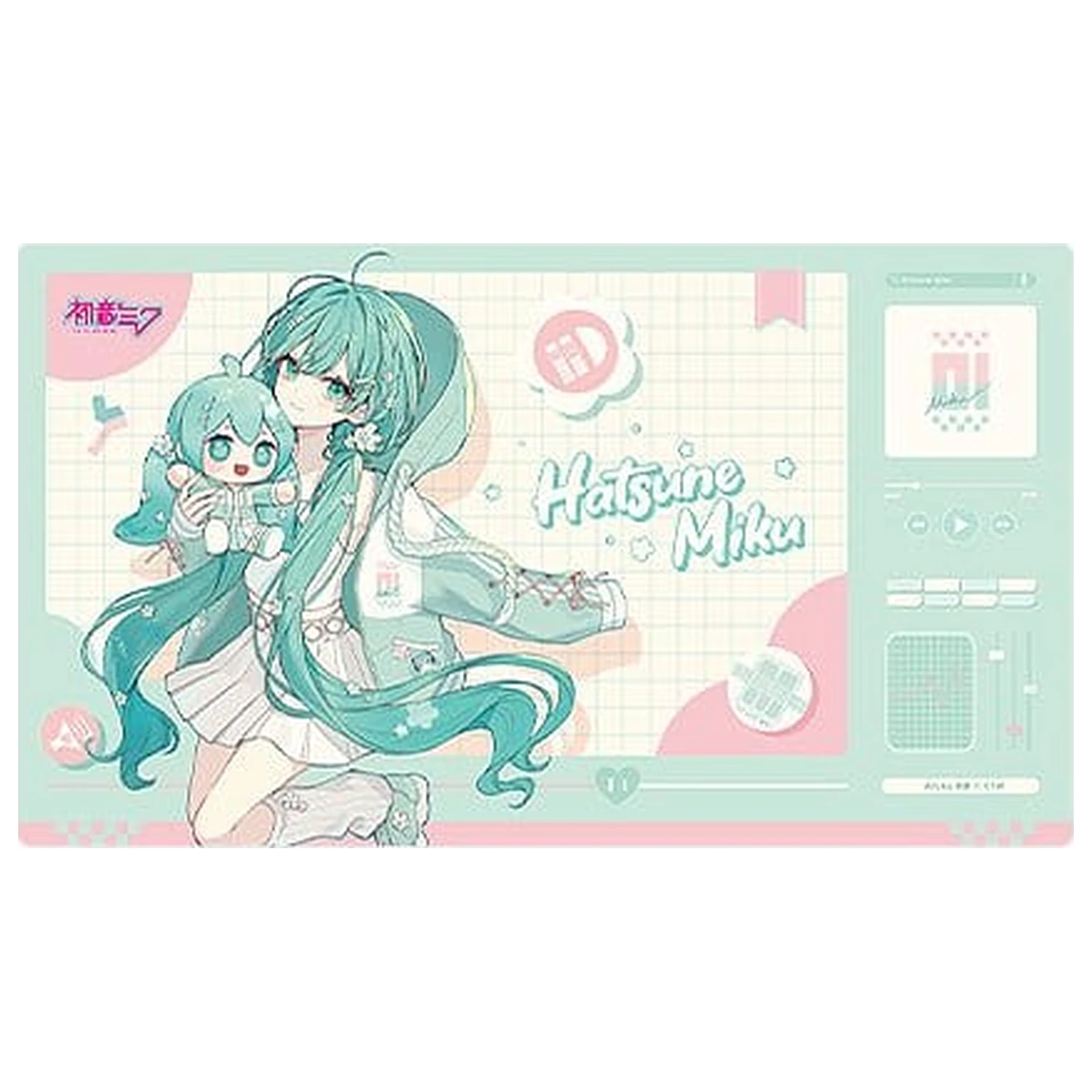 Character Vocal Series 01: Hatsune Miku Miku Hug Series Desk Mat: Flower Ver. Covoraș de birou: Flower Ver. 70 x 40 cm poza produsului