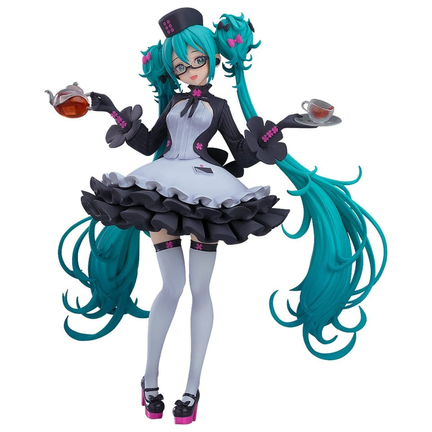 Character Vocal Series 01: Hatsune Miku Pop Up Parade Hatsune Miku: Glasses x Café Ver. 18 cm poza produsului