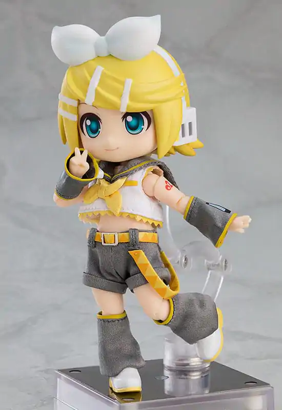 Seria Vocală de Personaje 02: Kagamine Rin/Len Nendoroid Păpușă Figurina de Acțiune Kagamine Rin 14 cm (reluare) poza produsului