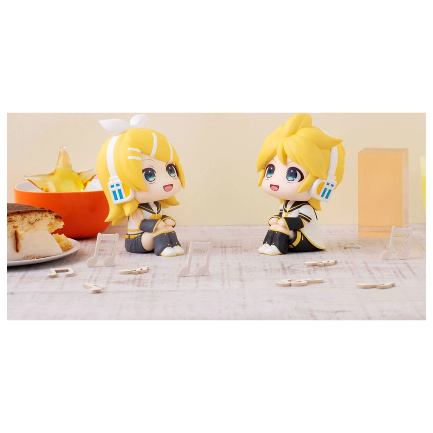 Character Vocal Series: Rin/Len Look Up PVC Statuie Hatsune Rin & Len Set (cu cadou) 11 cm poza produsului