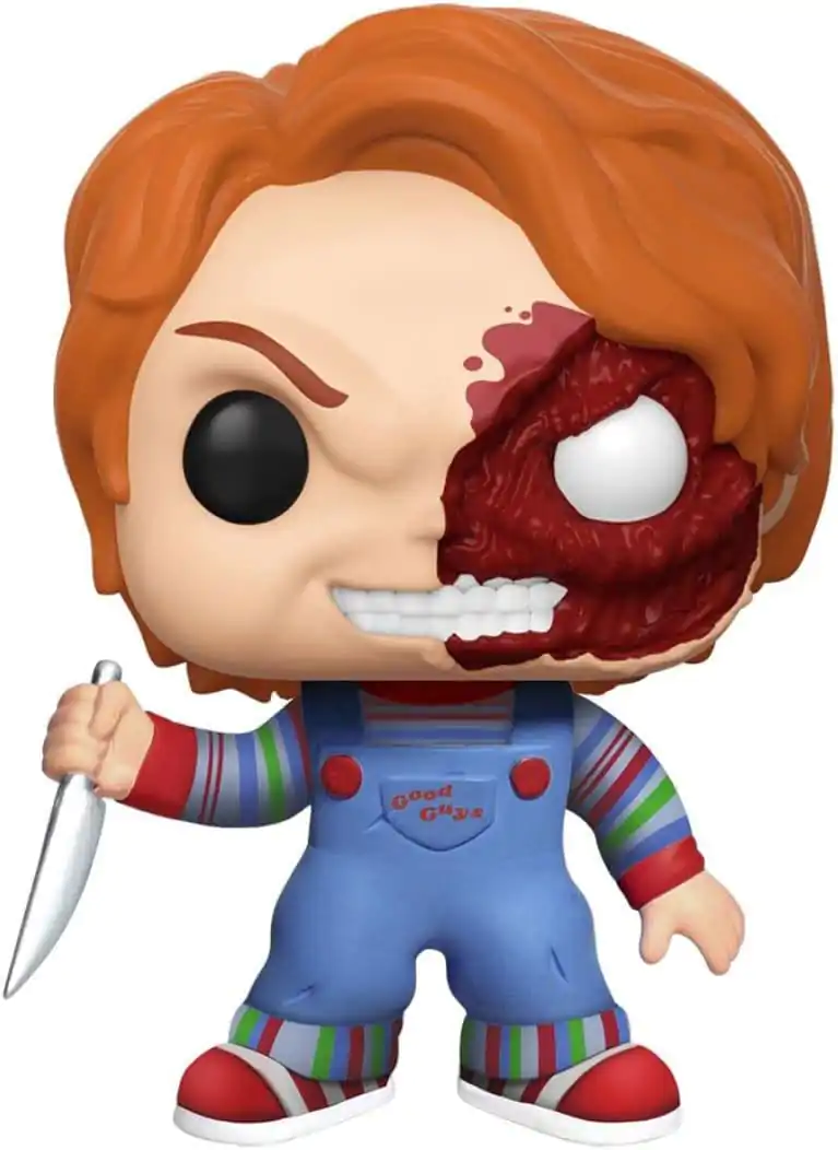 Figurină POP! Movies Vinyl (Exc) Chucky Jumătate (BD) 9 cm poza produsului