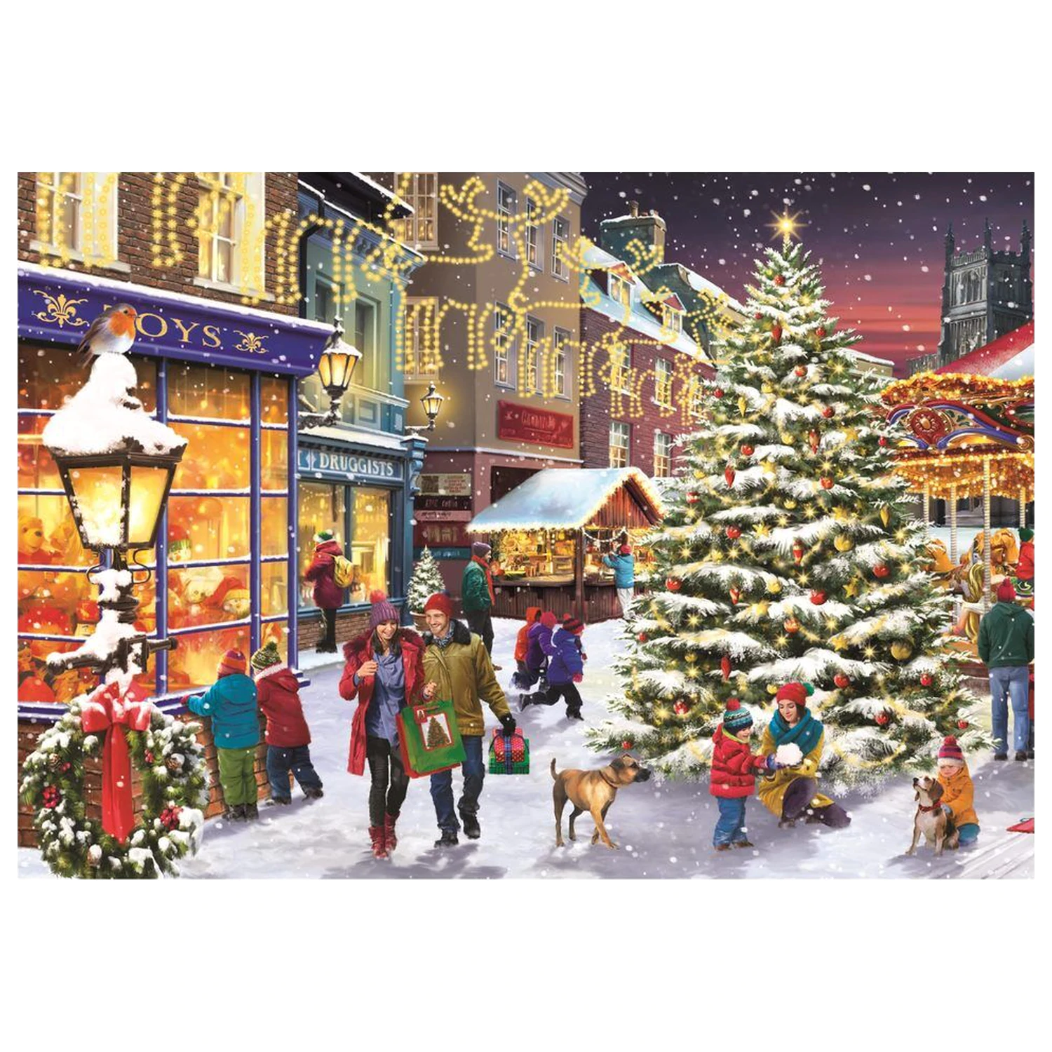 Christmas Collection Village puzzle 1000 piese poza produsului