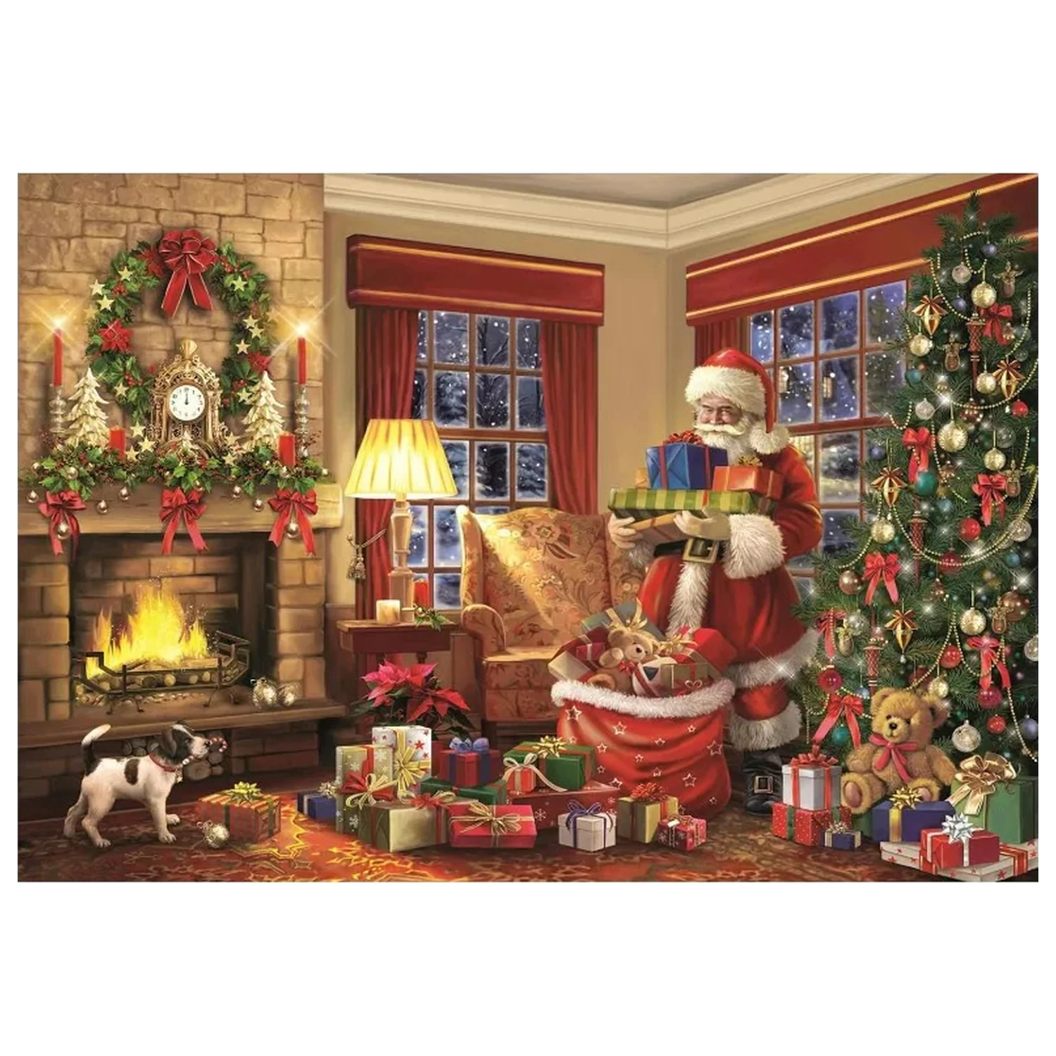 Christmas Santa's Visit puzzle jigsaw de 1000 de piese poza produsului