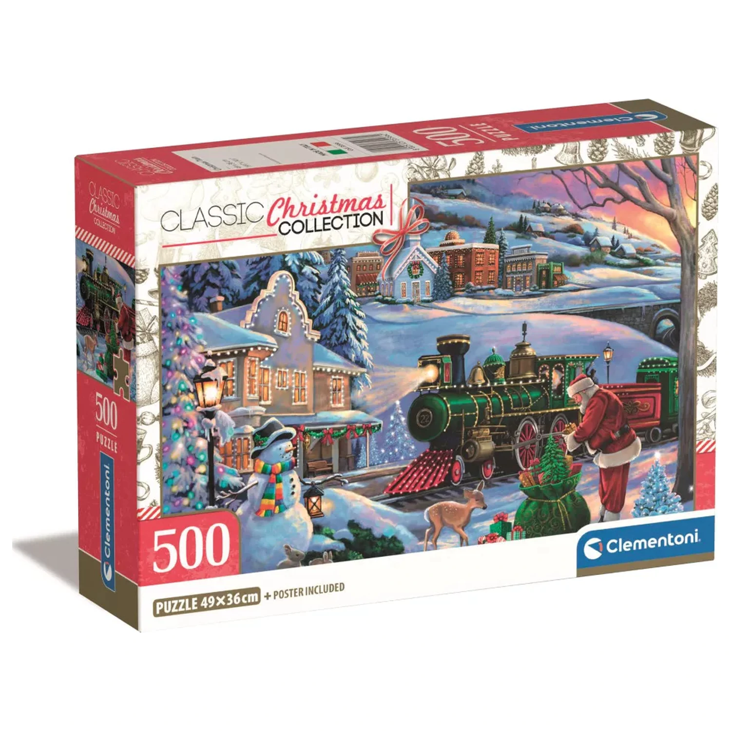 Christmas Train 500-Piece Compact Jigsaw Puzzle - 500 piese Compact Jigsaw Puzzle poza produsului