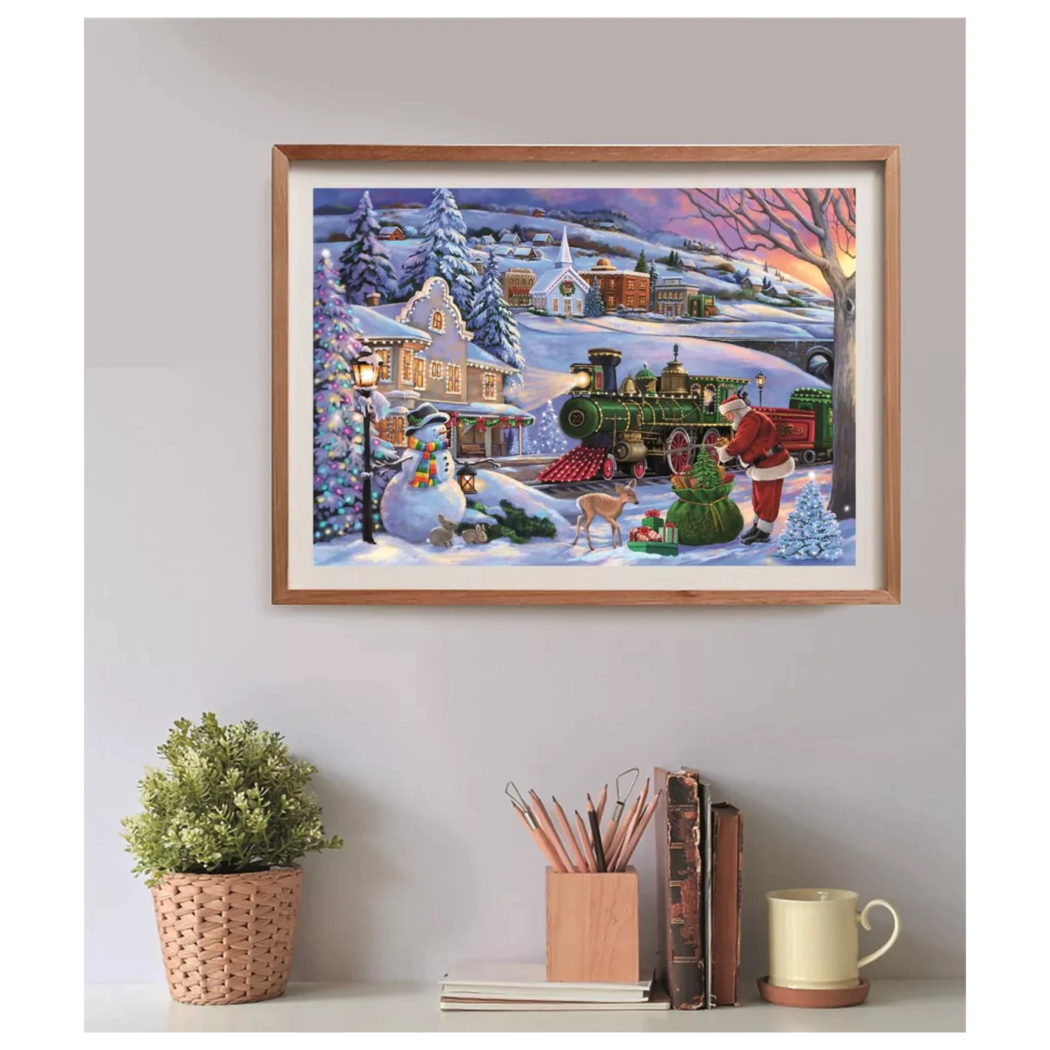 Christmas Train 500-Piece Compact Jigsaw Puzzle - 500 piese Compact Jigsaw Puzzle poza produsului