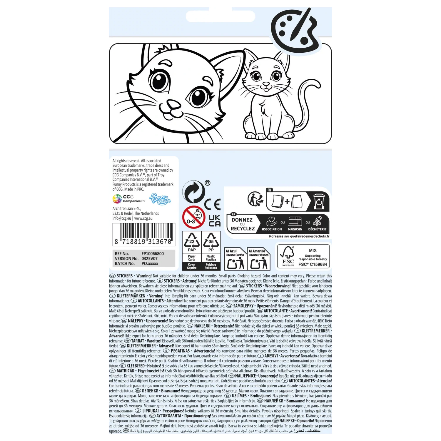 Cat Funny autocolant poza produsului
