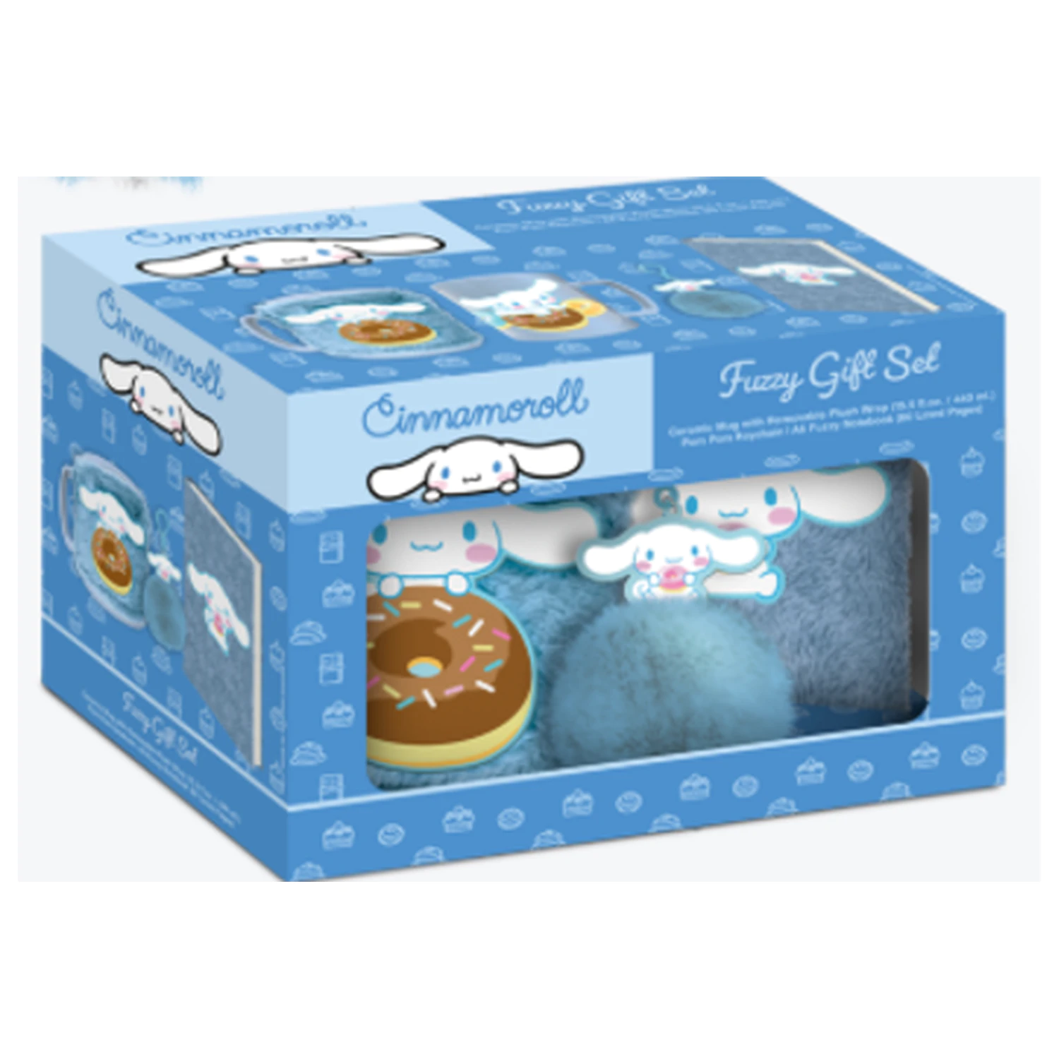 Cinnamoroll Fuzzy Gift Set Notebook + Cana + Breloc poza produsului