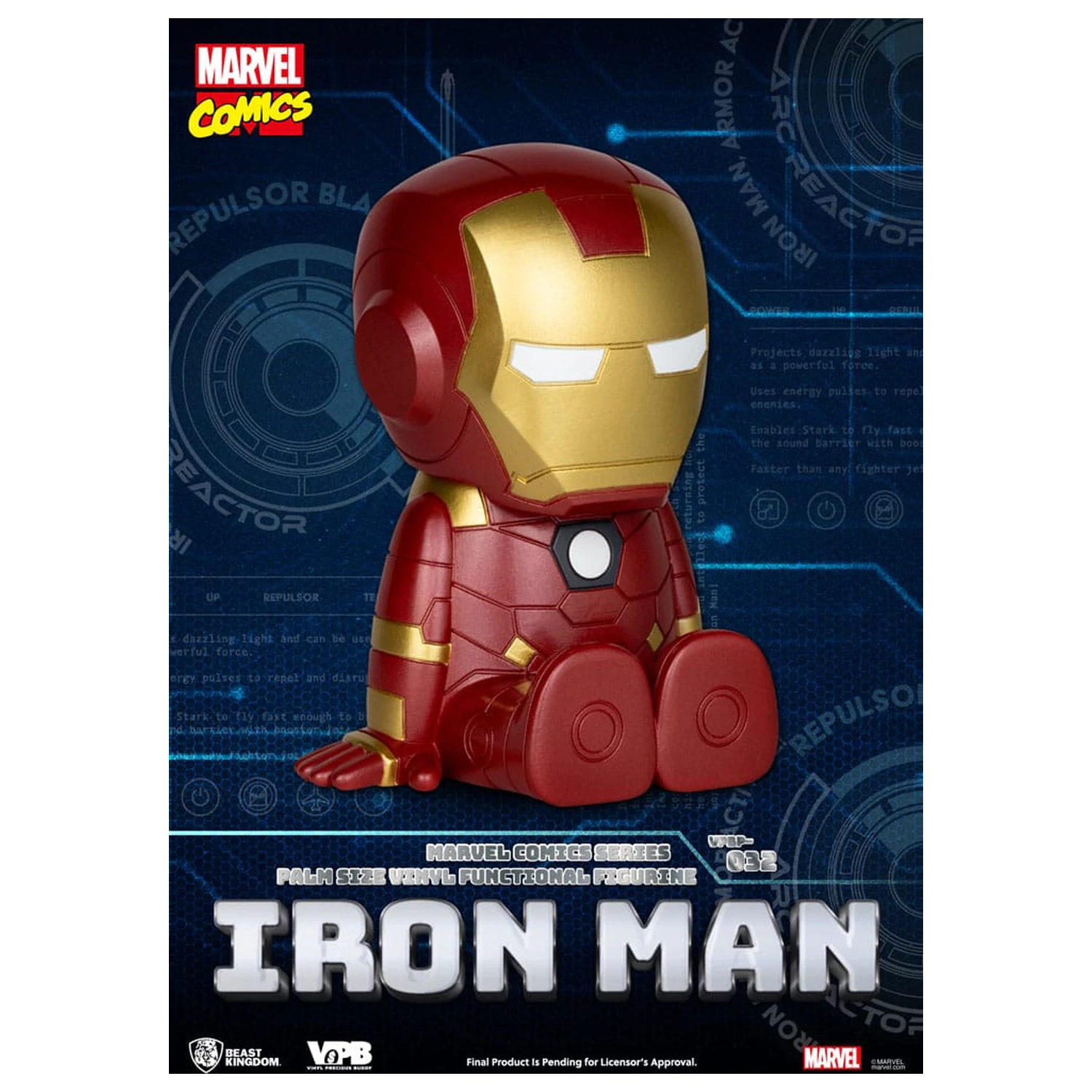 Classic Marvel Comics pusculita din vinil Iron-man 12 cm poza produsului