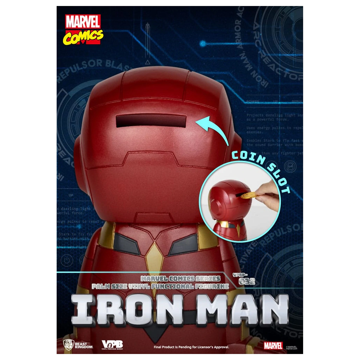 Classic Marvel Comics pusculita din vinil Iron-man 12 cm poza produsului