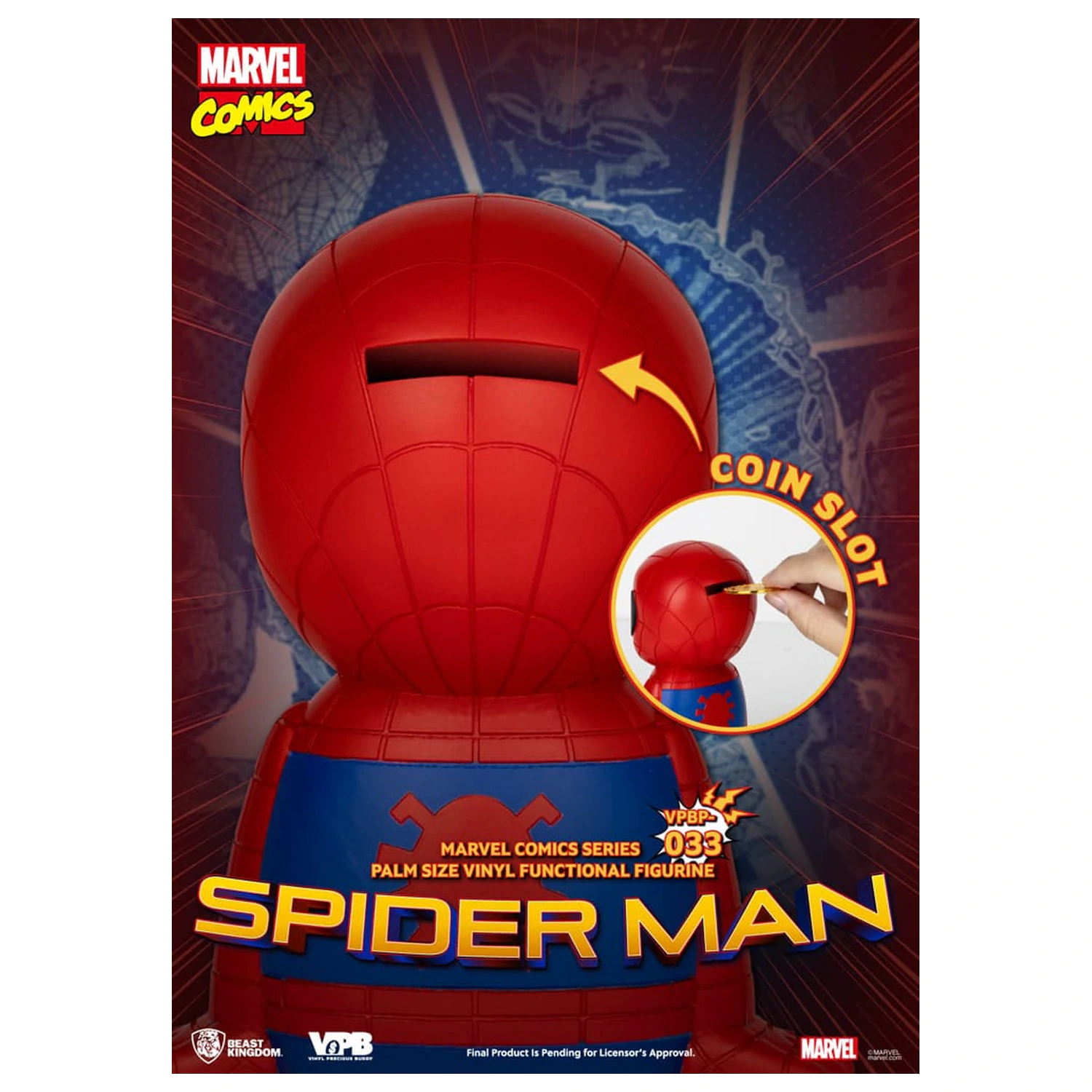 Classic Marvel Comics Piggy Vinyl Bank Spiderman 12 cm poza produsului