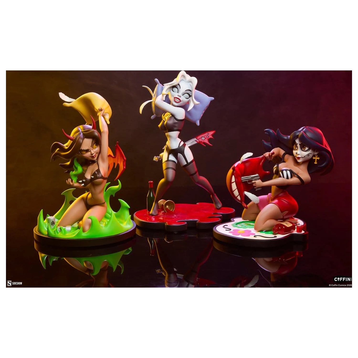 Coffin Comics Statuete Designer Set Sleepover In Hell poza produsului