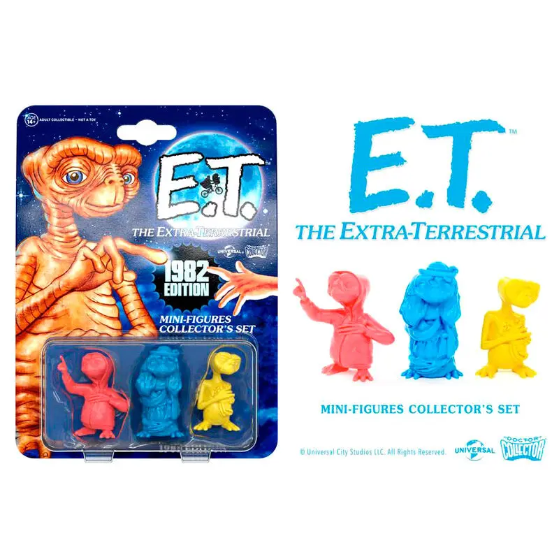 E.T. the Extra-Terrestrial Collector's Set Mini Figurine Pachet 3 bucati 1982 Edition 5 cm poza produsului