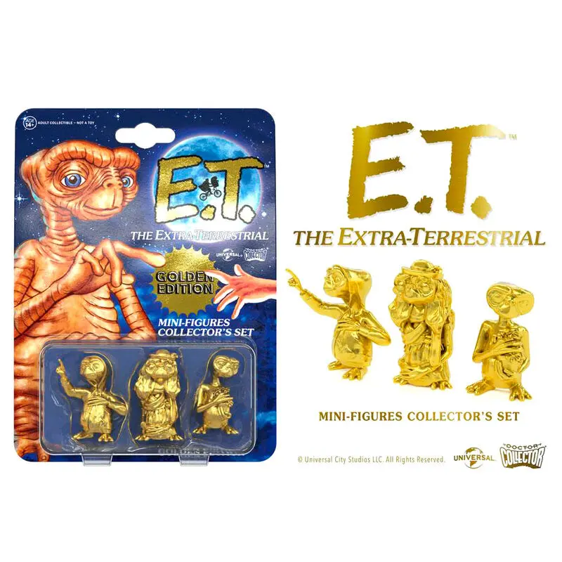 E.T. the Extra-Terrestrial Collector's Set Mini Figurine 3-pack Ediție Aurie 5 cm poza produsului