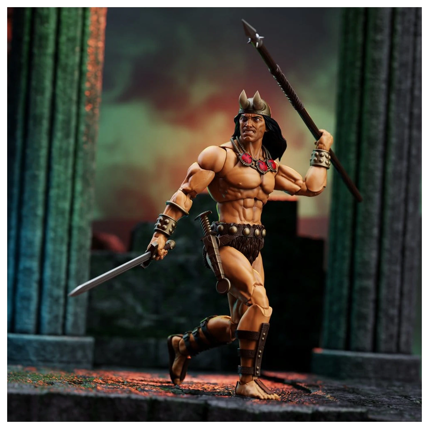 Conan the Barbarian Epic H.A.C.K.S. Figurine de Actiune The Tower of the Elephant Set: Young Conan and Yag Kosha poza produsului
