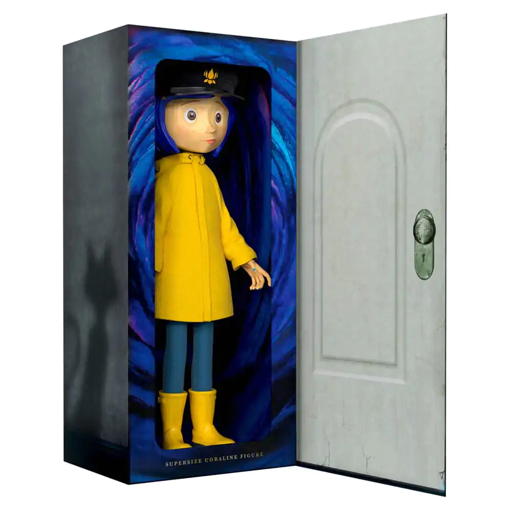 Figurină de acțiune de vinil Coraline Supersize Coraline cu Pălărie (Ochi de Nasturi) 40 cm poza produsului