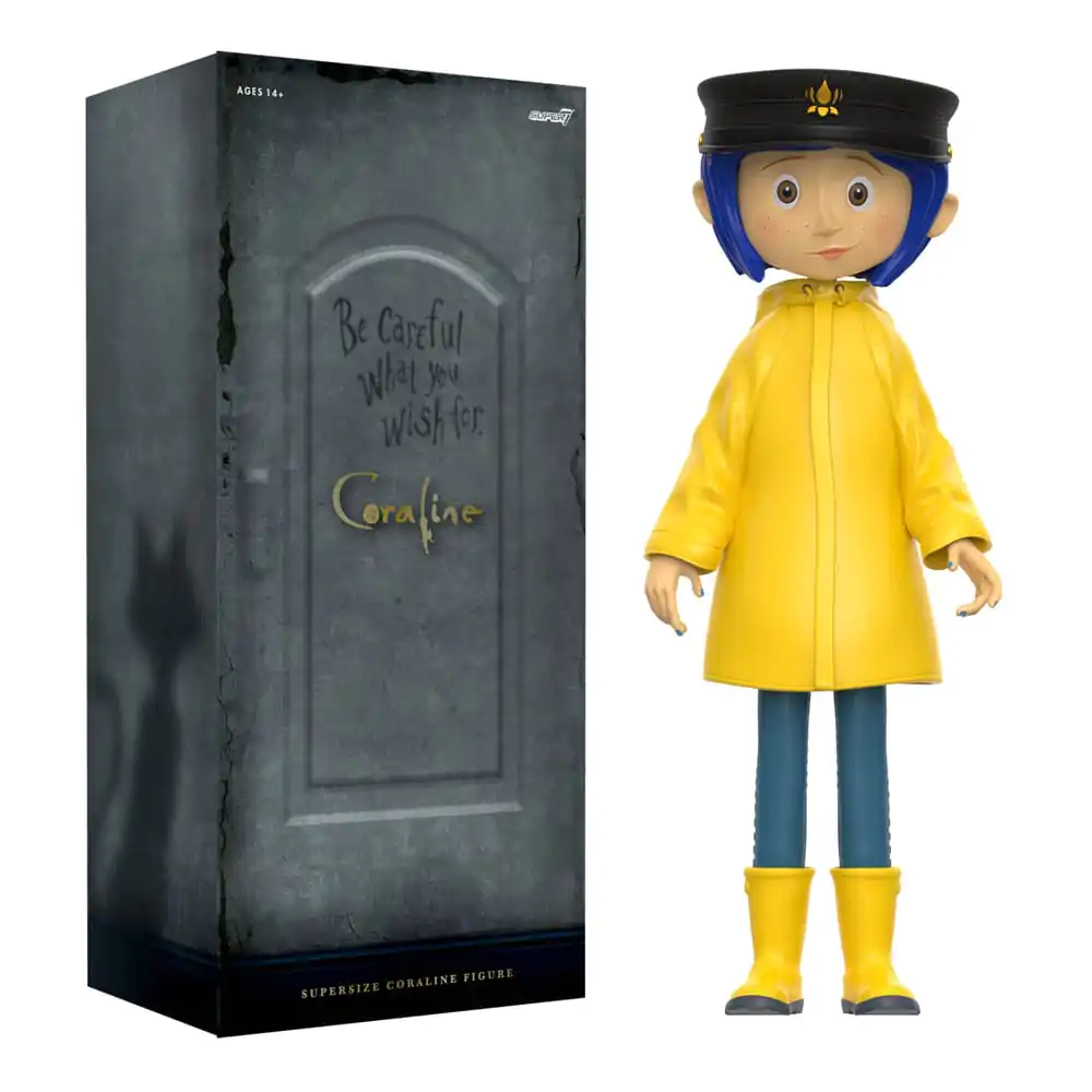 Figurină de acțiune de vinil Coraline Supersize Coraline cu Pălărie (Ochi de Nasturi) 40 cm poza produsului