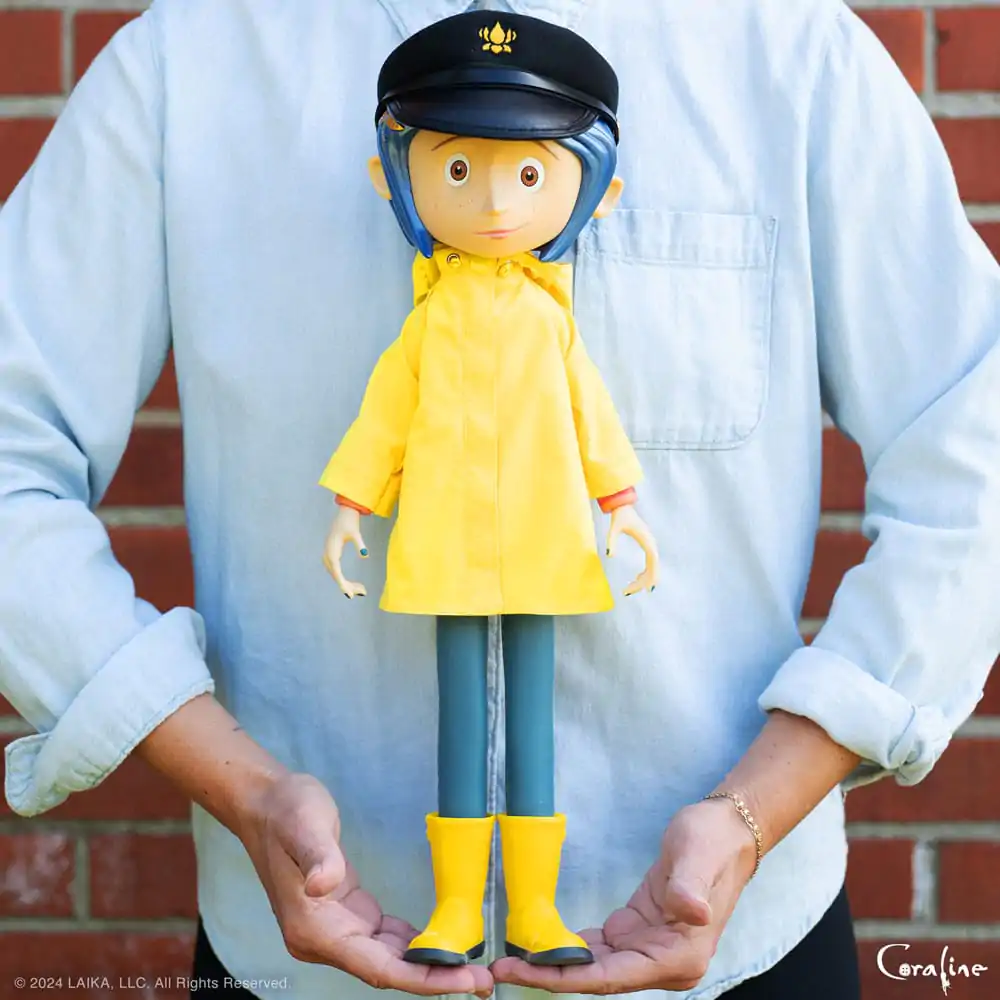 Figurină de acțiune de vinil Coraline Supersize Coraline cu Pălărie (Ochi de Nasturi) 40 cm poza produsului