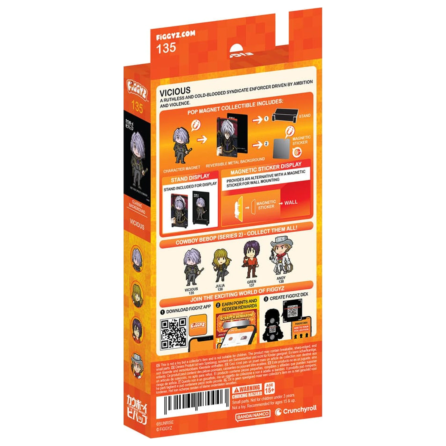 Cowboy Bebop FiGGYZ Magnet Colectionabil Vicious 11 cm poza produsului