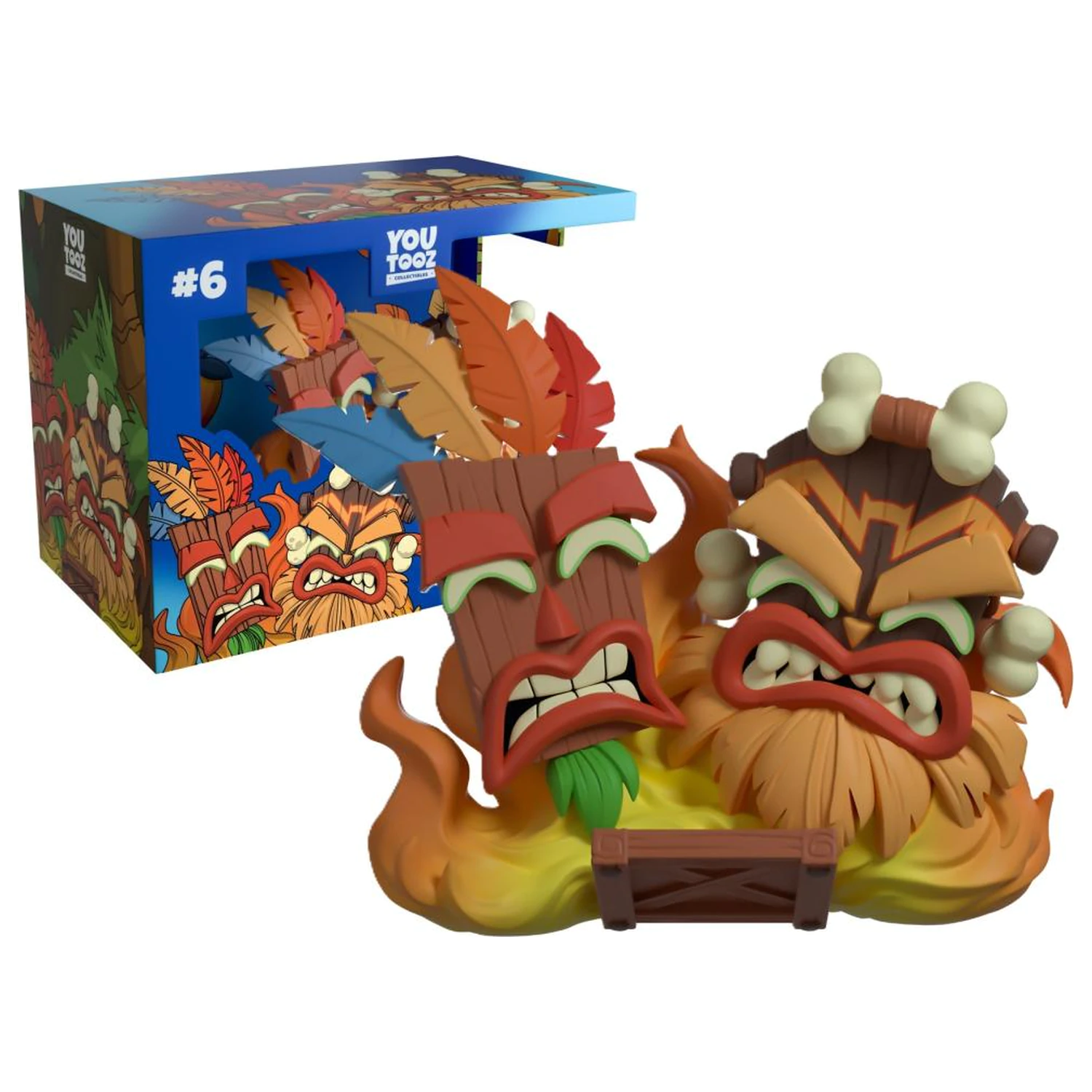 Figurina Crash Bandicoot Aku Aku si Uka Uka 9cm poza produsului