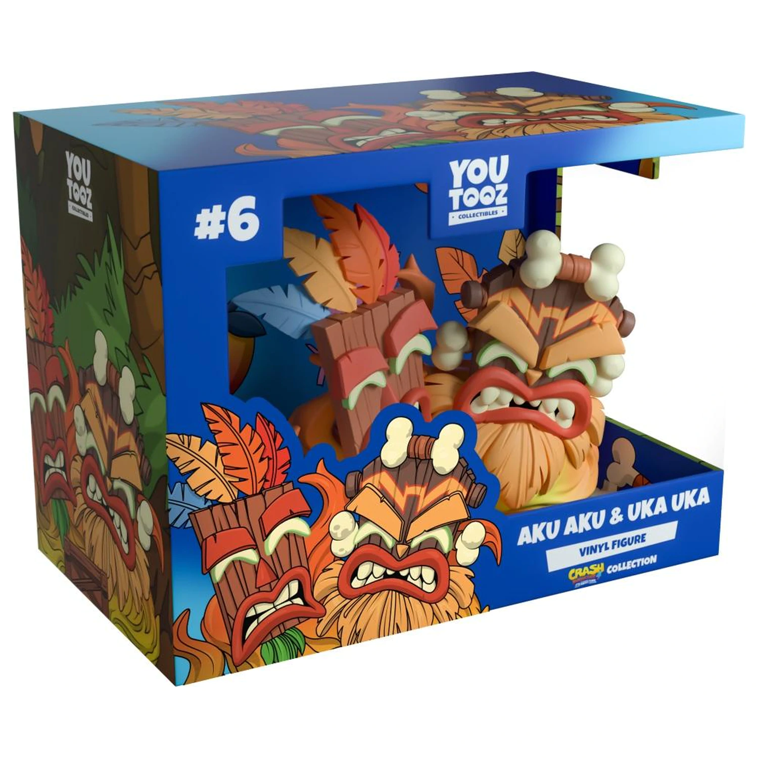 Figurina Crash Bandicoot Aku Aku si Uka Uka 9cm poza produsului