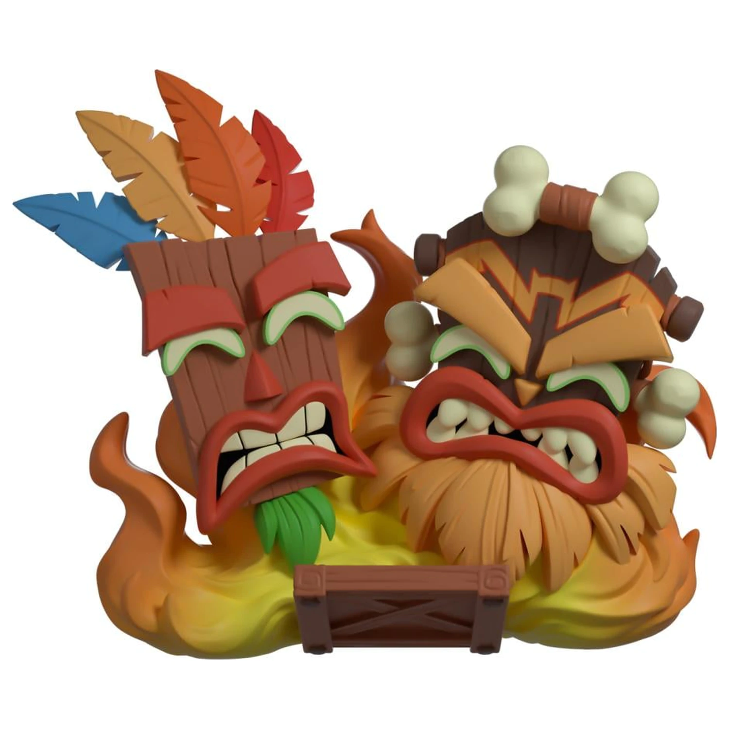 Figurina Crash Bandicoot Aku Aku si Uka Uka 9cm poza produsului
