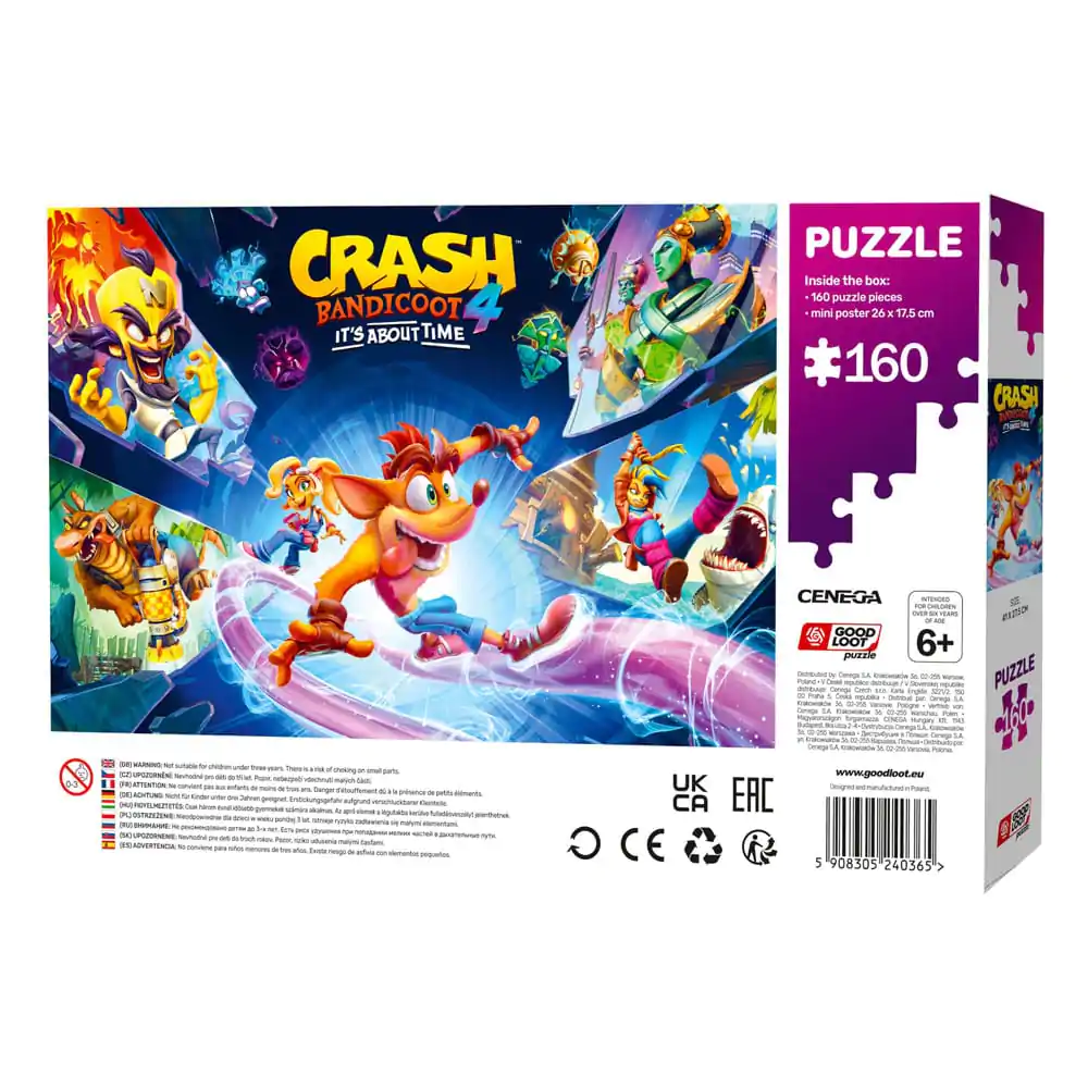 Puzzle Crash Bandicoot 4 Kids It's About Time (160 piese) poza produsului