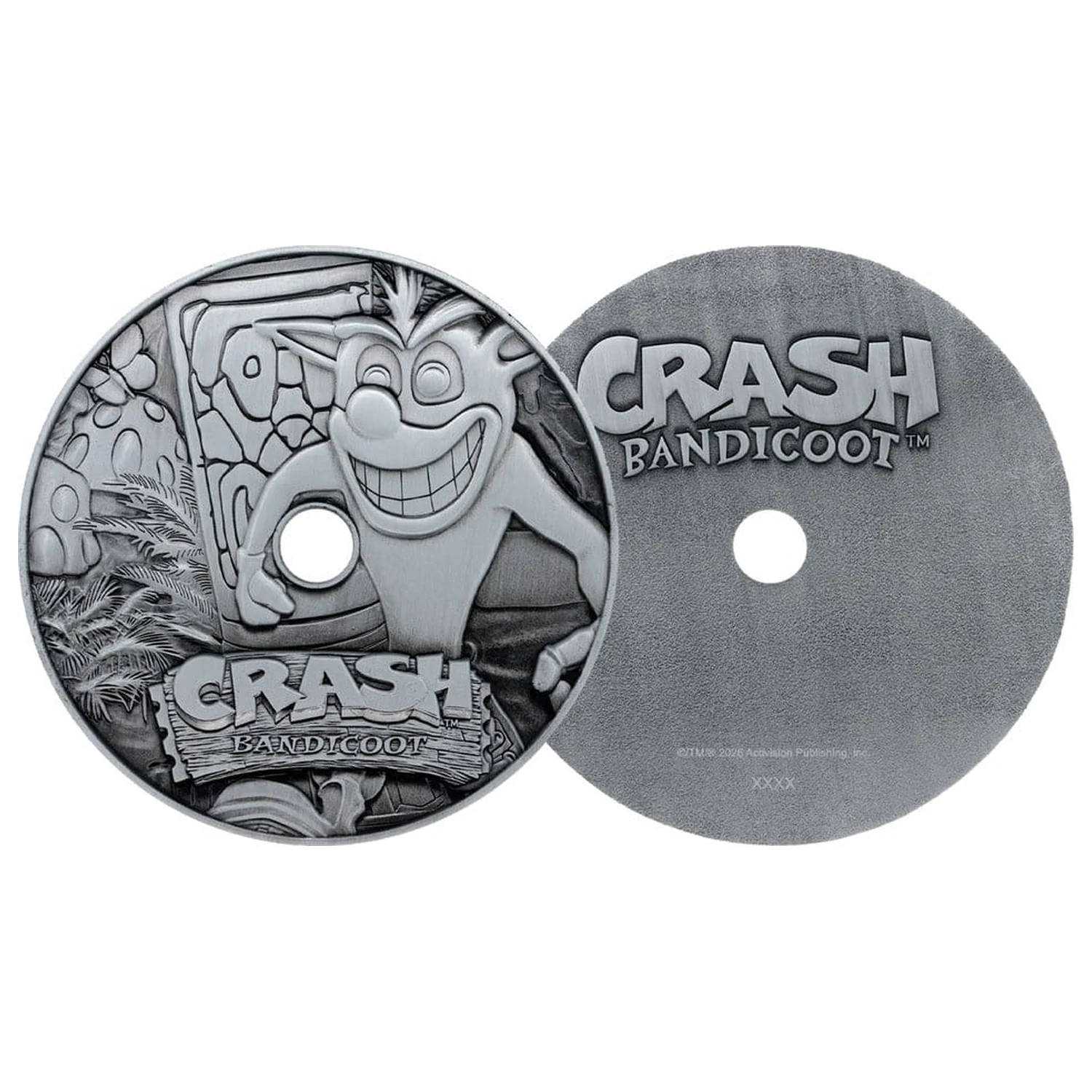Crash Bandicoot Replica Metal CD-ROM Obiect de colectie Editie Limitata 11 cm poza produsului